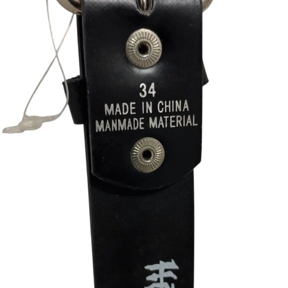 Hot Topic Pyramid Studded Belt 34 NEW FAUX Black Leather Studs Punk Goth Rocker. - Picture 6 of 16